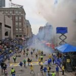 The Story of the Boston Marathon Bombing: What Happened in 2013 2013 Boston Marathon finish line/Boylston Street — establishes the setting.