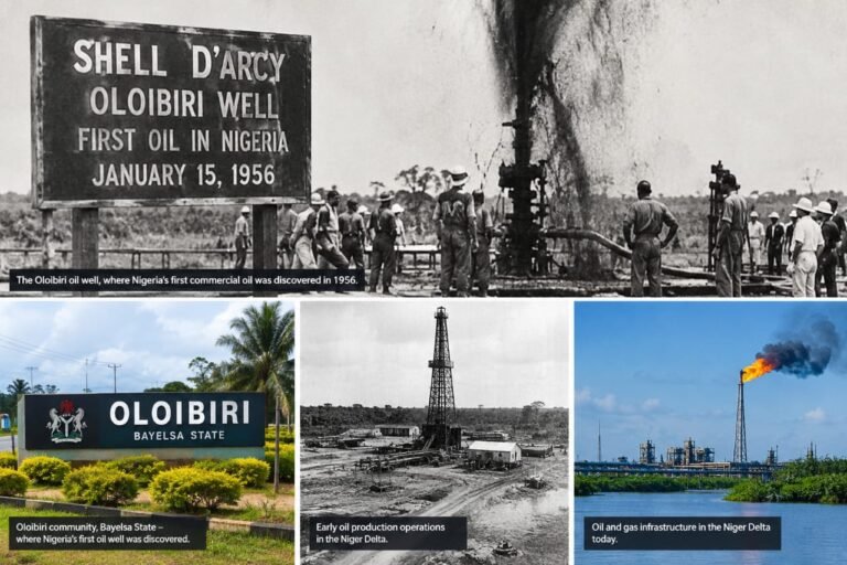 Nigeria’s first oil well in Oloibiri, Bayelsa State, where crude oil was discovered in commercial quantities in 1956.