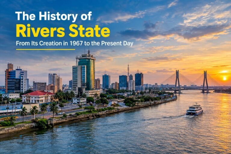 History of Rivers State, Nigeria, featuring Port Harcourt and its development from 1967 to the present day.