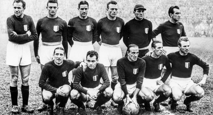 The 1940s Grande Torino team photograph.